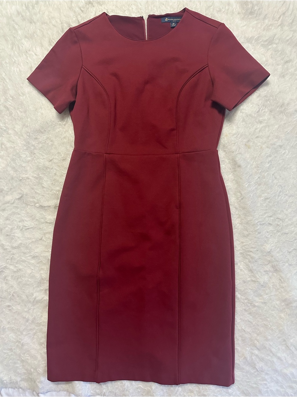 Brooks Brothers Burgundy Midi Sheath Dress